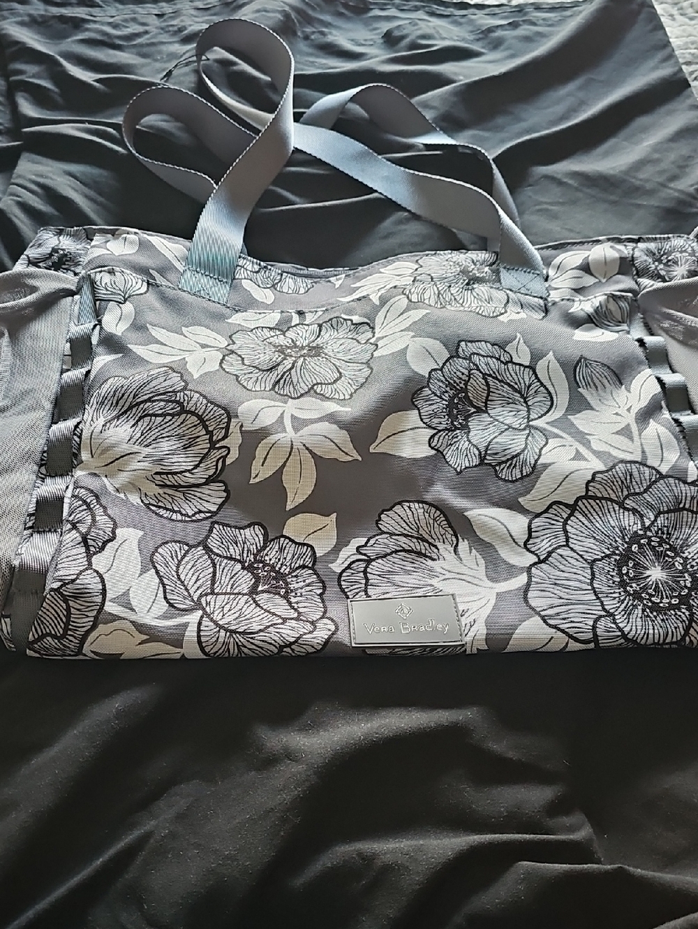 Vera Bradley Gray Floral Sport Everyday Tote
